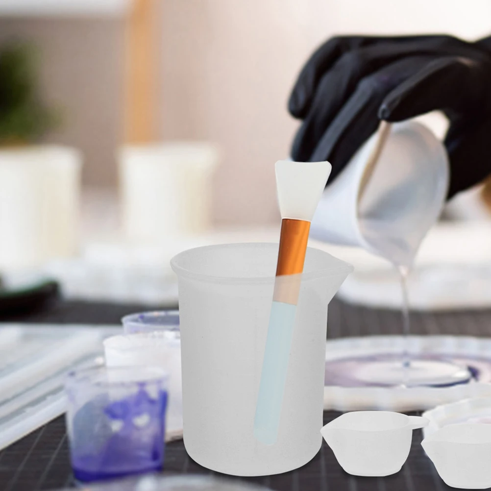 

Cups Glue Mixing Tool Tools Measuring Kit Epoxy Resin Silica Gel Silicone Flexible