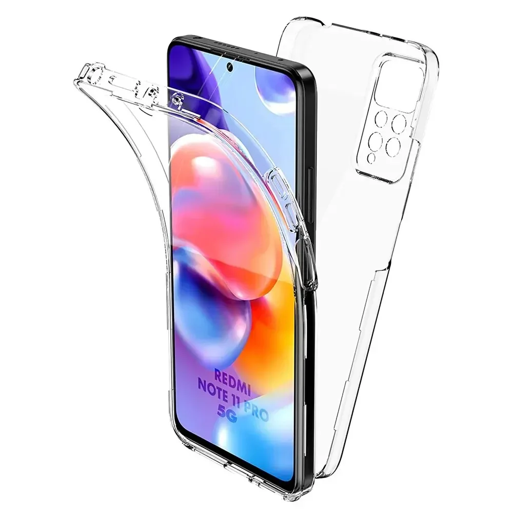 360 °   Volle Abdeckung Fall Für Xiaomi Redmi Hinweis 13 12 11 Pro 10 9 Klar Hybrid PC Hard Cover Für Redmi 13C 12C 10 10C 9 9A 9C 8A