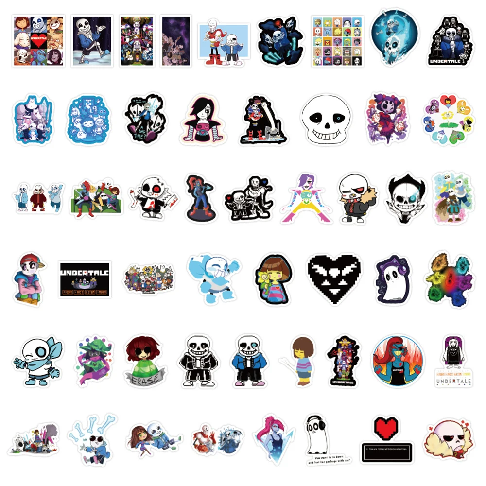 10/30/50PCS Hot Games Undertale Lable Stickers For Luggage Skateboard Motorcycle Computer Children\'s Garffiti Toys Decal Sticker