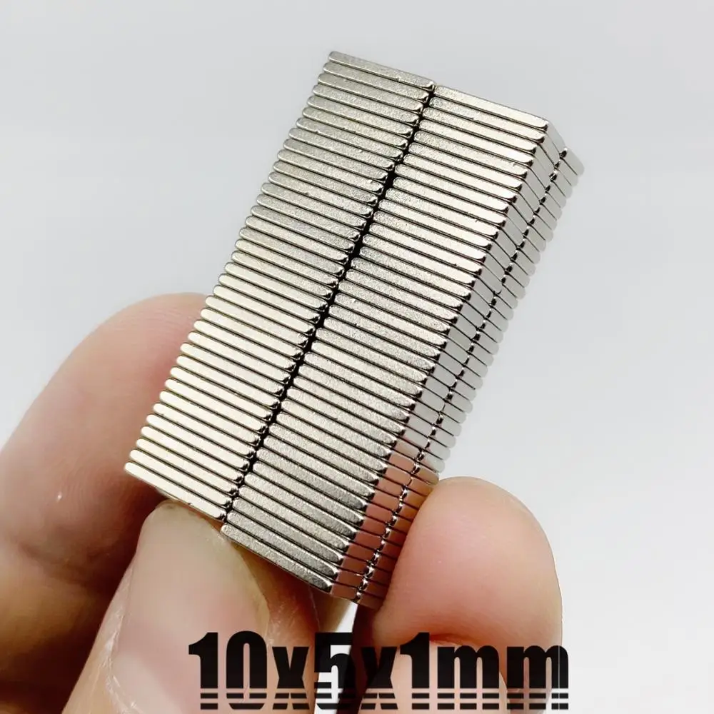 

20-1000pcs N35 Rectangular magnet f 10x5x1 mm Super Strong Neodymium magnet 10*5*1 mm NdFeB magnet 10mm x 5mm x 1mm