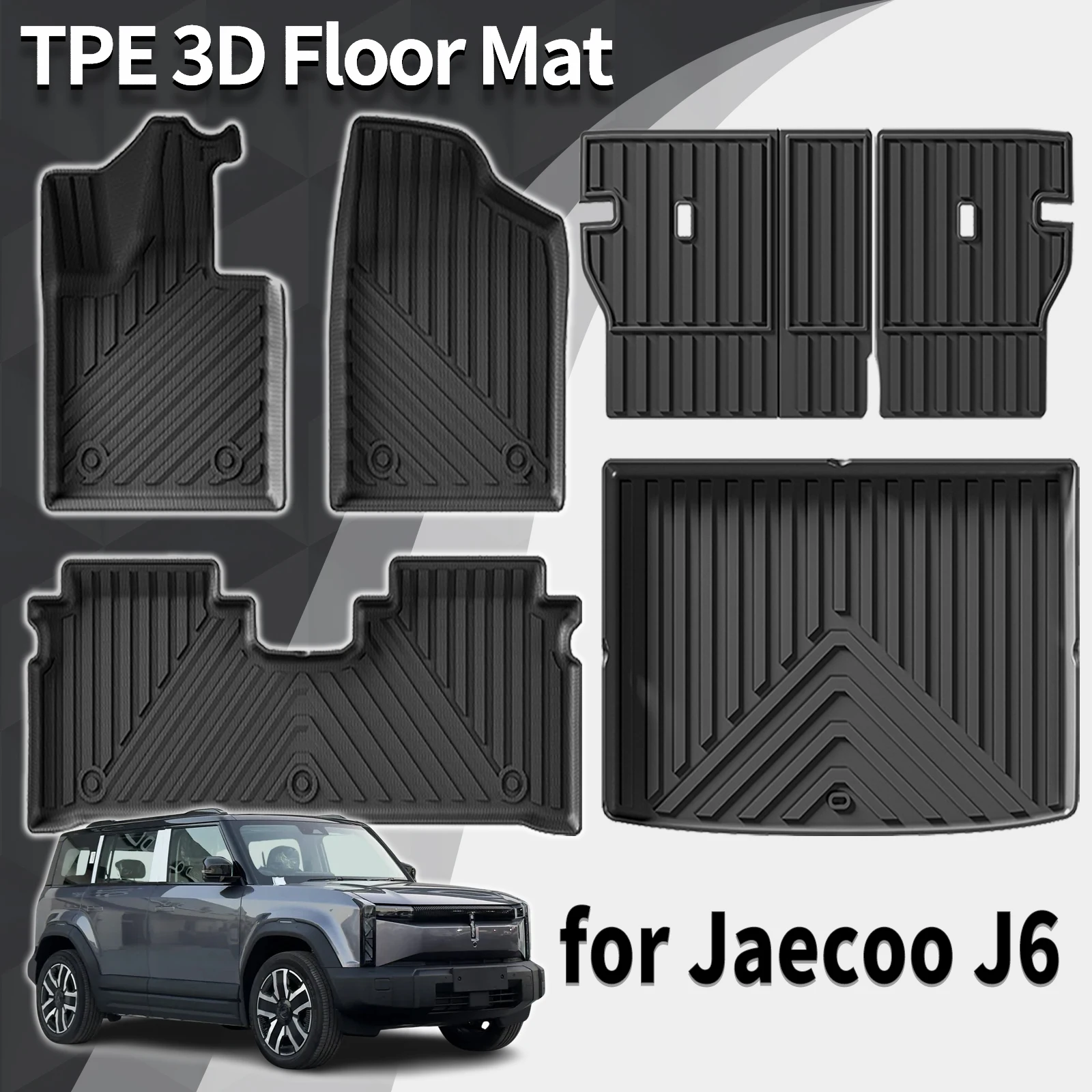 

Luxury Eco-Friendly TPE Car floor Mats for Chery iCAR 03 Jaecoo J6 2024 2025 2026 Odorless Non-Toxic Custom Fit Accessories