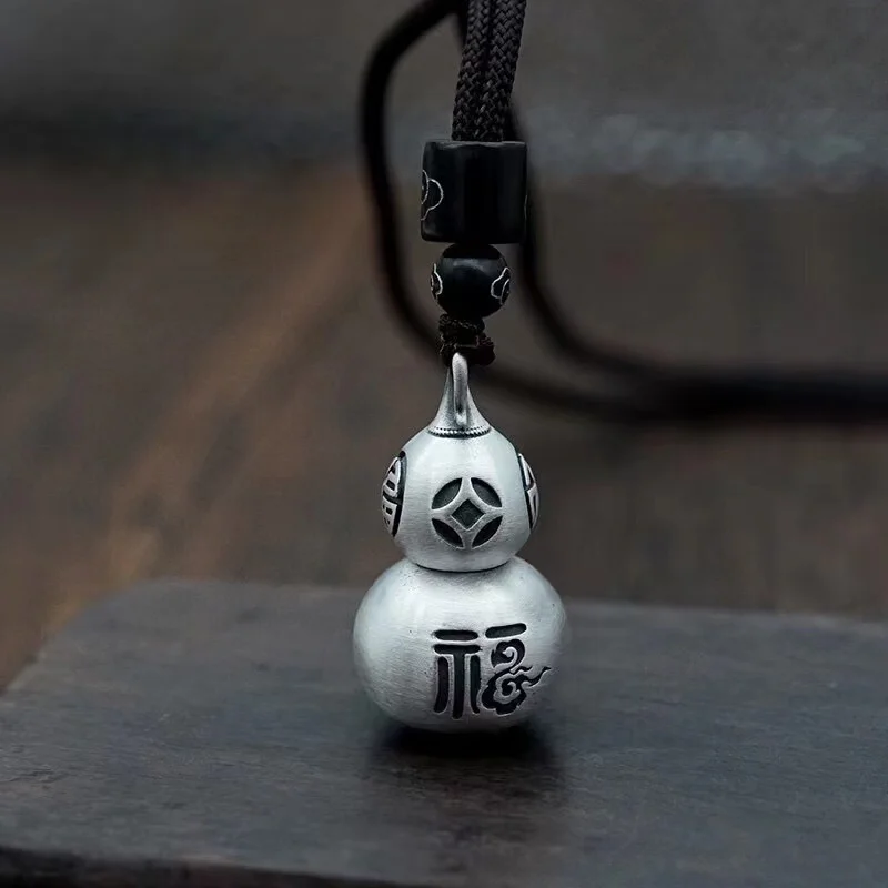 Lucky Hulu Coin Fu Necklace For Women Jewelry Blessing Calabash Pendant Male Choker Accessories