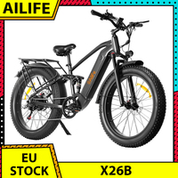 AILIFE X26B Electric Bike 1000W Motor 26*4.0 inch Fat Tires E-Bike 48V 13Ah Battery 48km/h Max Speed 100km Max Range Disc Brake