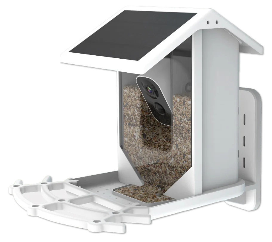 

Smart Bird Feeder with Camera Solar Powered - 4K High Resolution AI Camera Bird Video Capture Ideal Gift for Bird Lovers
