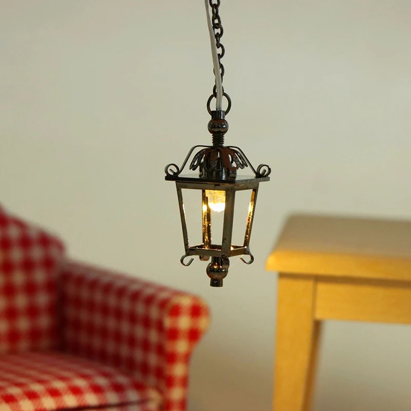 1:12 Dollhouse Miniature Chandelier LED Lamp Wall Lamp Ceiling Lamp Decor Toy