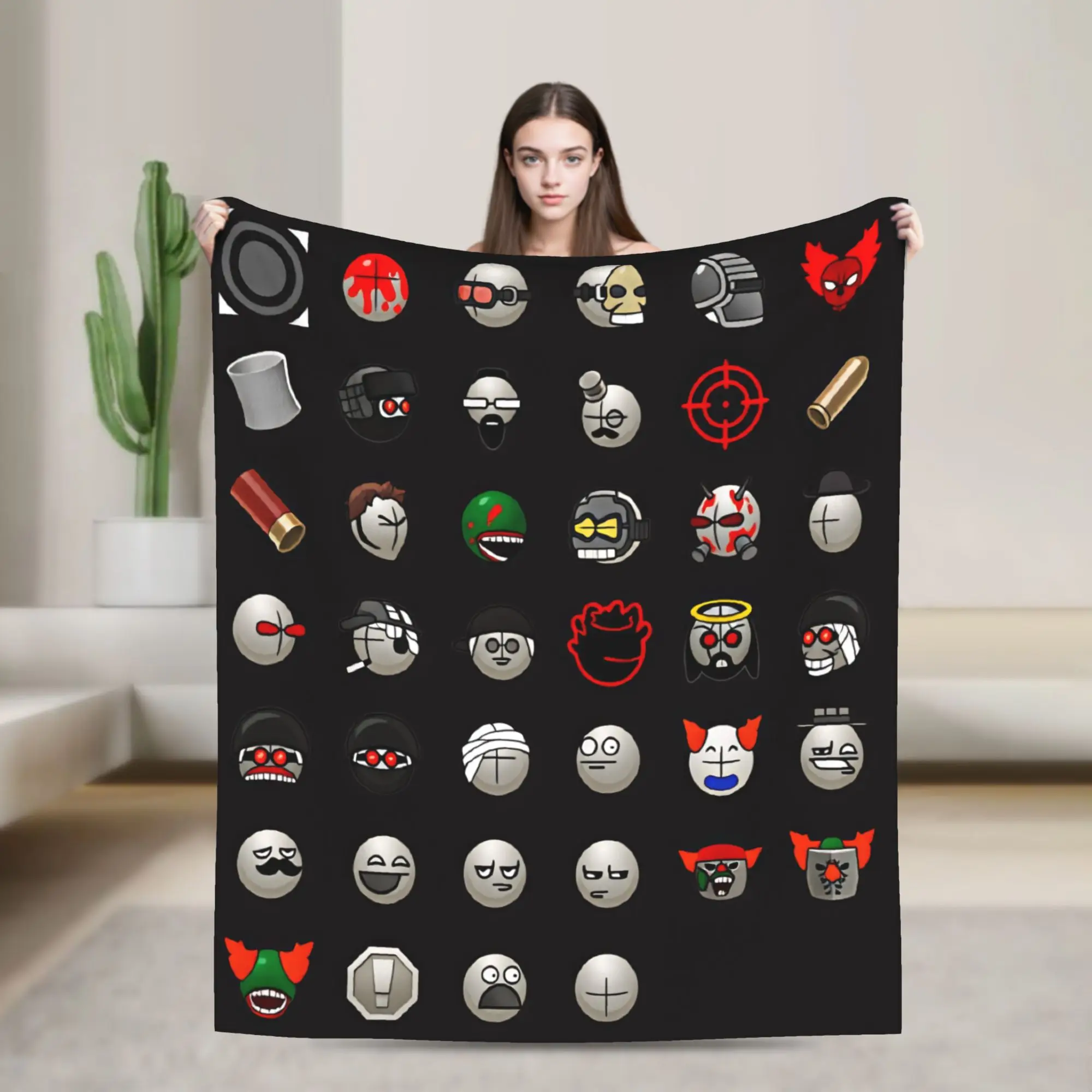 MADNESS COMBAT Anime Blanket  Soft Warm Comfortable Plush Bedding Throws For Kids Home Decor Flannel Bedspread Bed Cover