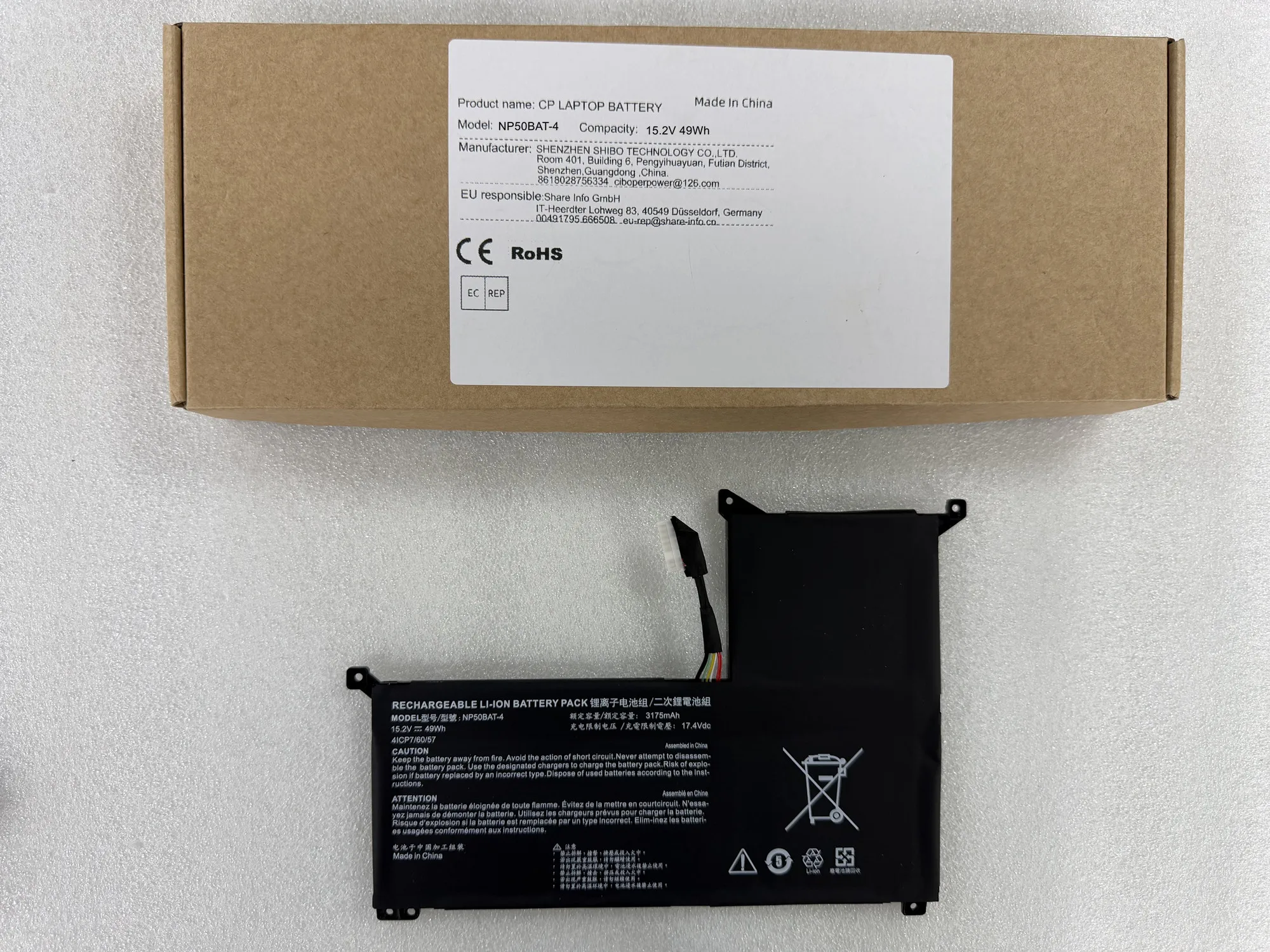 

New NP50BAT-4 Laptop Battery For F117-7 For XMG 16 For G7 KE For NP50DE 911M-107508G