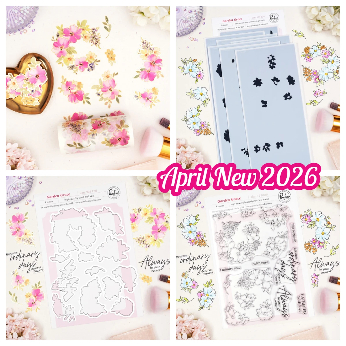 

Garden Grace Metal Cutting Dies Stamps Stencil Washi Scrapbook Decoration Stencil Embossing Template DIY Greeting Card Handmade