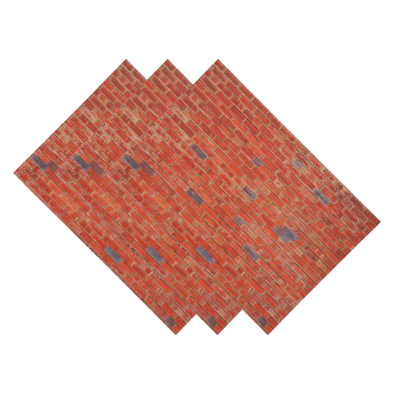 9 pz 1:12 Casa Delle Bambole di Mattoni Carta Da Parati Autoadesiva Rimovibile Rivestimento Della Parete In Miniatura Peel Stick Decor Per La Parete Della Casa Delle Bambole