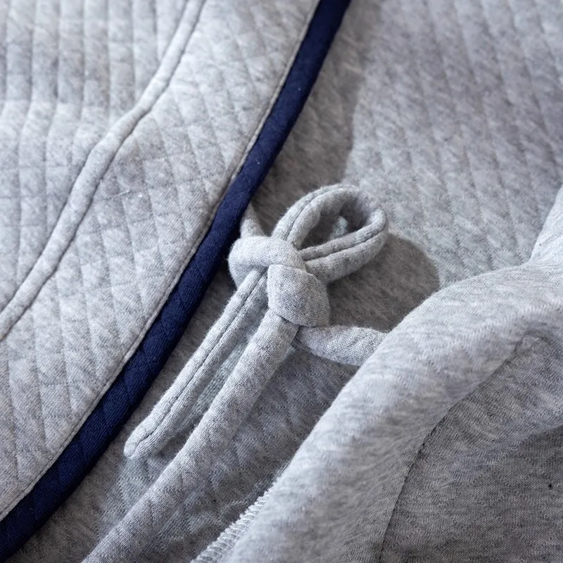 일본 기모노 슈트 남성용 100% 에어 코튼 파자마 긴 소매 바지 투피스 기모노 슈트 남성용 심플한 잠옷 투피스