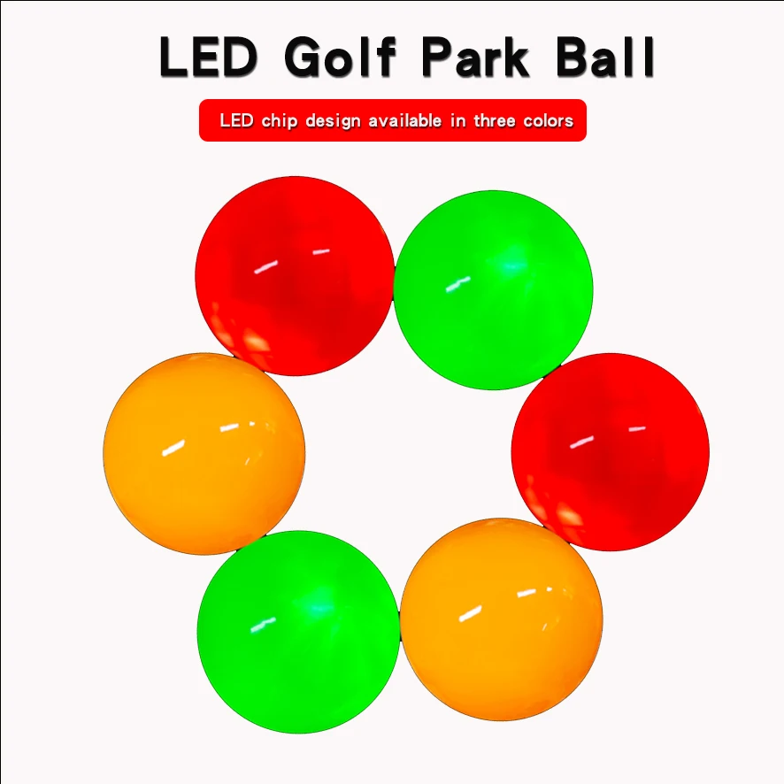 

1 Pcs LED Golf Ball For Night Practice Durable Super Long Time Bright Golf Balls Red Green Orange Outdoor For Park Ball