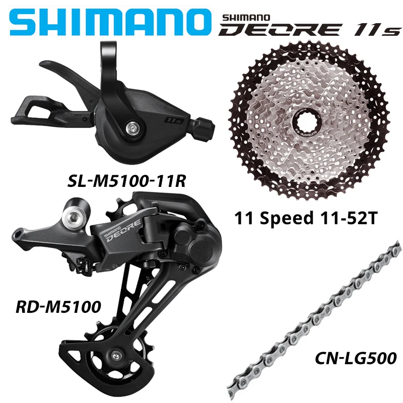 SHIMANO DEORE M5100 1X11Speed Groupset RAPIDFIRE PLUS Schalthebel Schaltwerk Sunshine MTB Fahrrad Kassette 46T 50T 52T