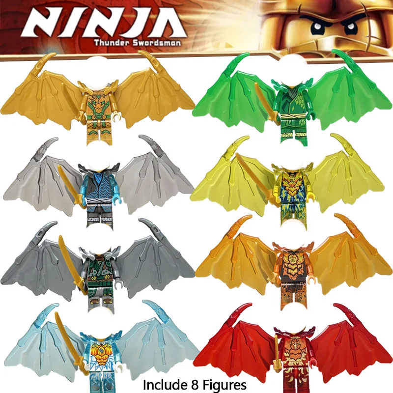 Figurines Ninja Dragon forme blocs de construction Lloyd Kai Jay Zane modèle Niya briques enfants Kits cadeau pour les enfants