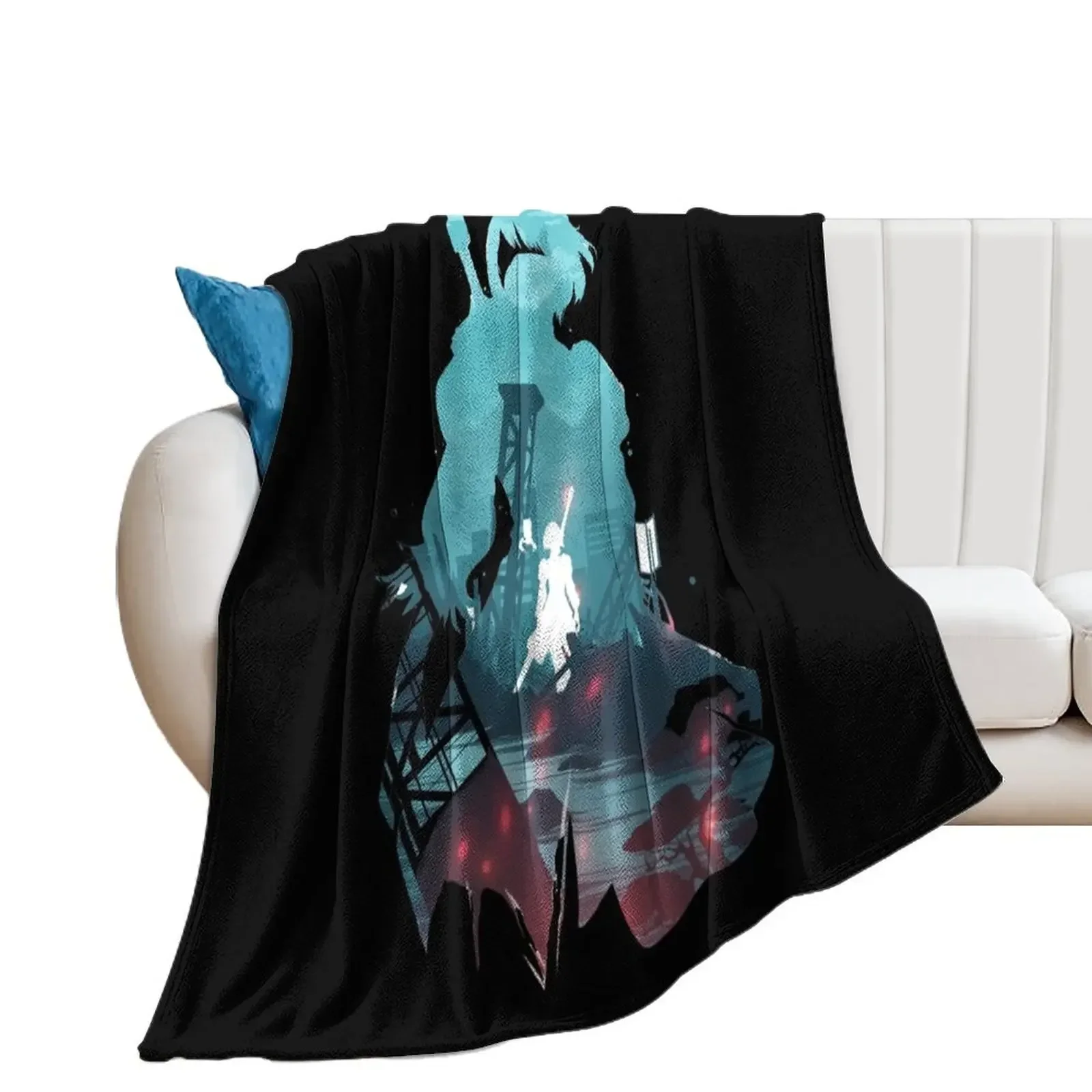 Nier Automata 2B waifu Throw Blanket Plush halloween Beautifuls Sofa Quilt Blankets