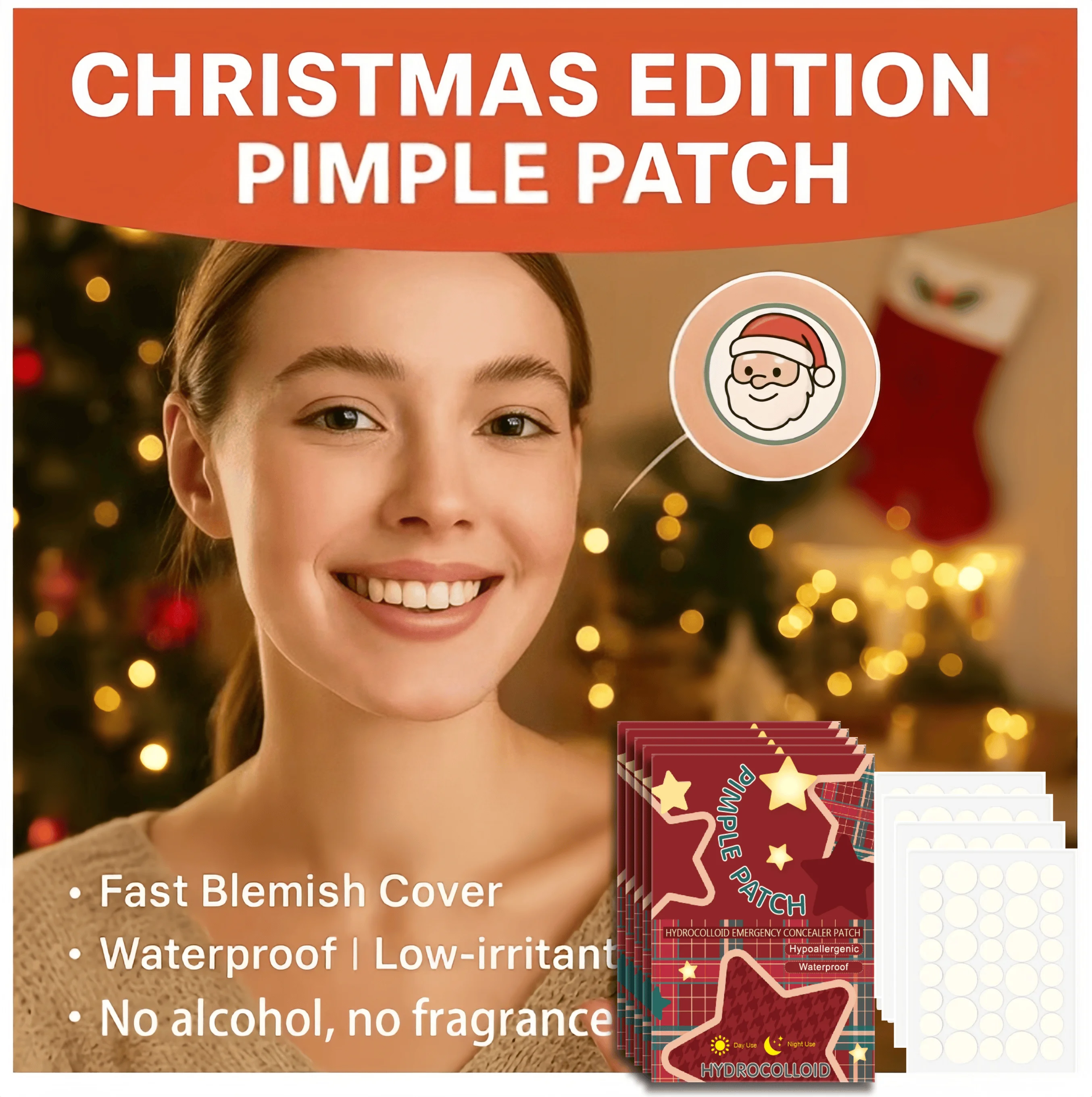 Natal limitado! 40 Patches hidrocolóides para acne – invisíveis e à prova d'água para o dia, adequados para a pele e suaves, adequados para todos.