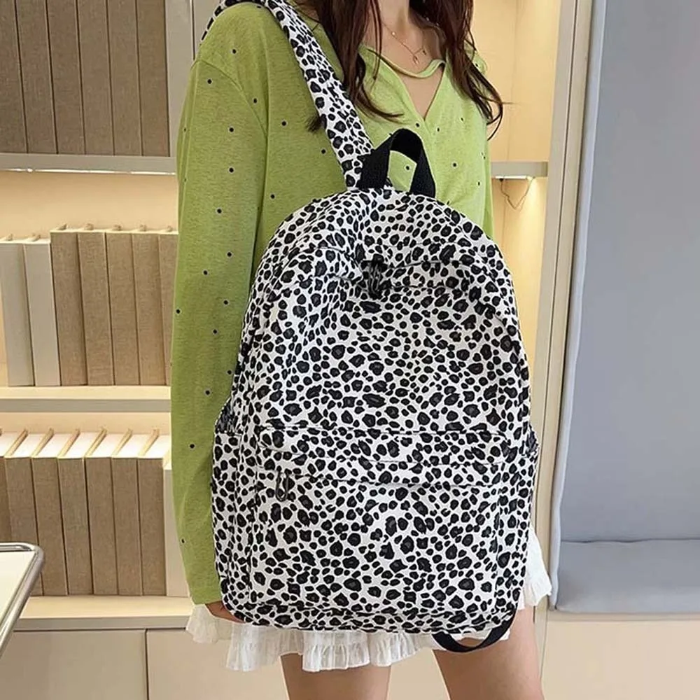 

Сумка для ноутбука, нейлоновый рюкзак с леопардовым принтом, ретро-рюкзак для студентов, школьный рюкзак с фиксированными ремнями, прочный рюкзак большой вместимости для подарка