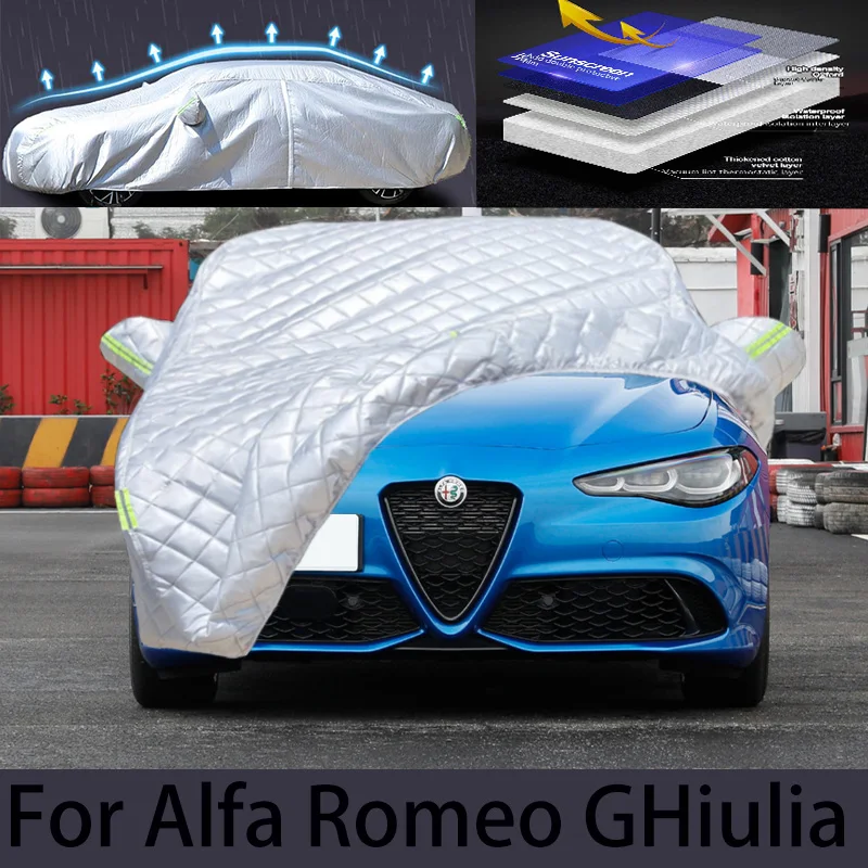 

For Alfa Romeo Giulia Car hail protection cover auto rain protection scratch protection paint peeling protection car clothing