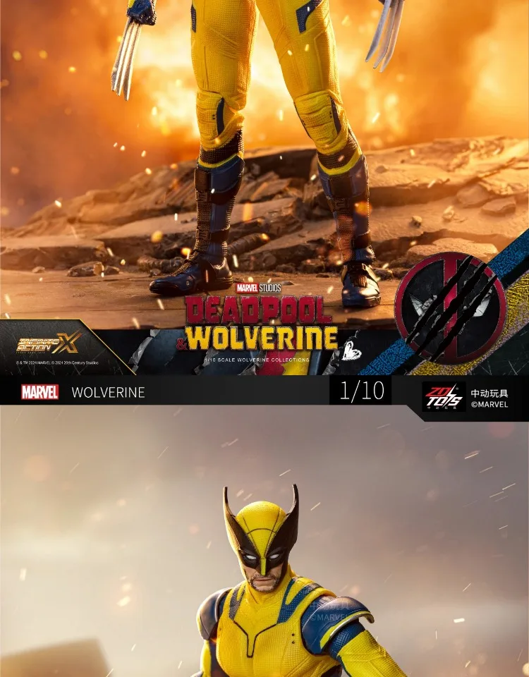 ZD Toys film 1:10 Deadpool & Wolverine Action figures Deadpool Boxed Wolverine Collection Adult Action Figures