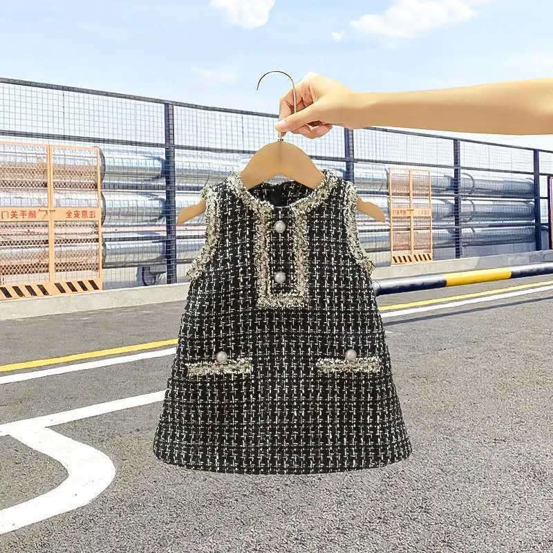 Children's Dress Spring and Autumn New Style Girl Baby Sleeveless Vest Princess Dress