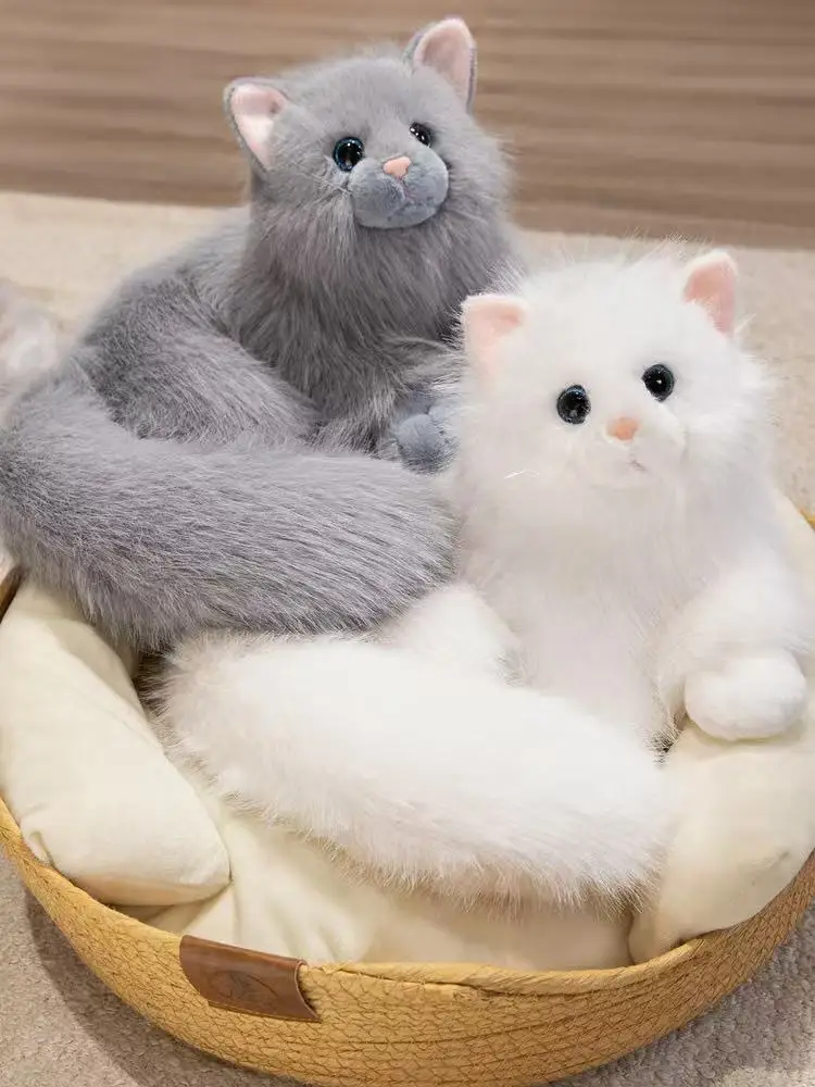 The Latest High-End Simulated Cat Doll Kawaii Stuffed Plush Toy Doll Cartoon Anime Pillow Cute Children's Birthday Holiday Gift