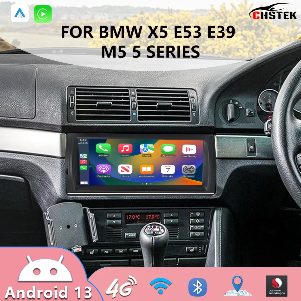 

CHSTEK Car Multimedia Player For BMW 5 Series E39 X5 E53 M5 1996-2007 Radio Samochodowe Carplay Replacement WIFI BT GPS Stereo