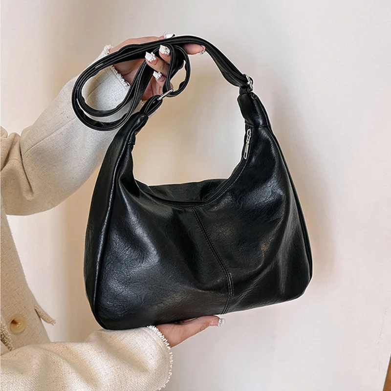 Commuting Fashion Retro Leisure Handbag Maillard Fashion Women's Messenger Bag Texture Super-capacity Tote Bag