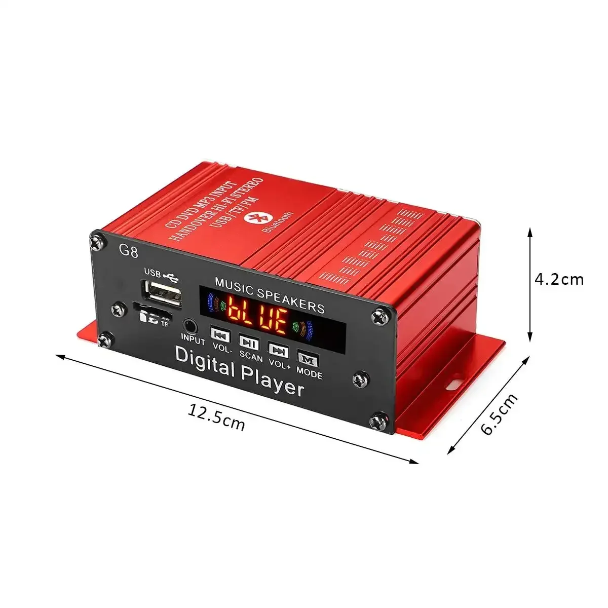12 فولت 200 واط 2CH بلوتوث رقمي صغير HIFI الصوت مكبر كهربائي سيارة الصوت مكبر للصوت مكبرات صوت استيريو راديو FM USB ث/عن بعد