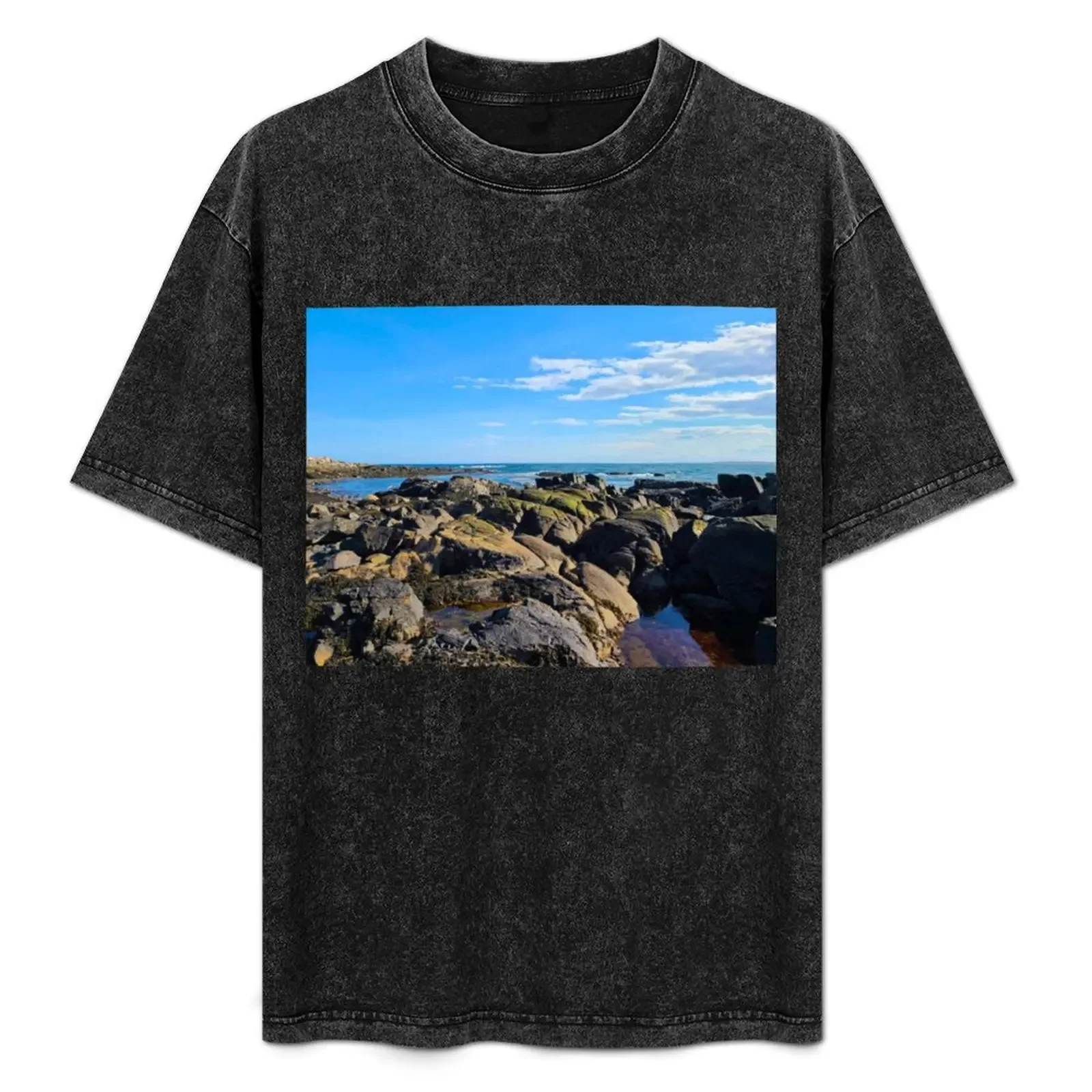 

Blue Sky and Ocean Views T-Shirt Trend Art Print T-Shirt
