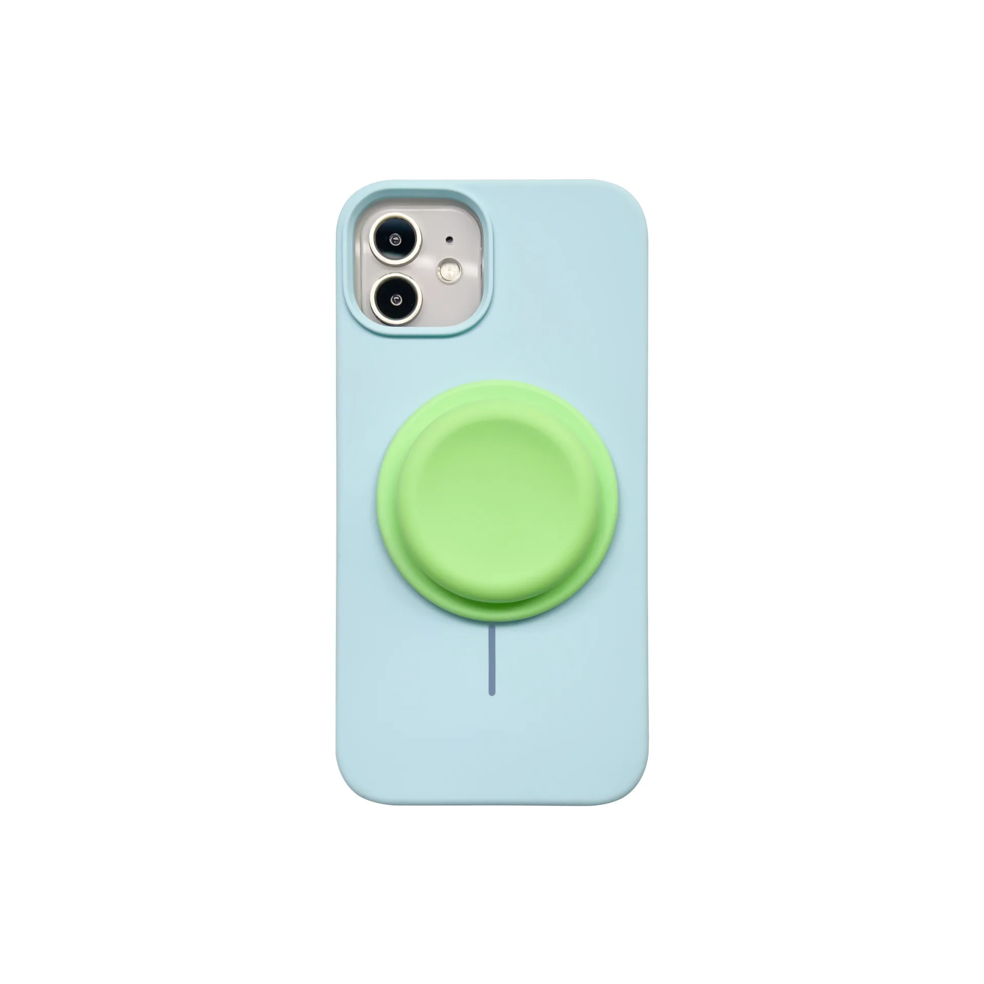 Picture 6: Soft Touch Silicone Magnetic Phone Grip Holder Airbag Lazy Cell Desk Stand Bracket Support Socket Extendable Macaron Solid Color