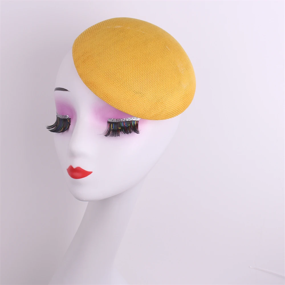Nowa imitacja Sinamay okrągłe podstawy fascynatora 15CM Making wesele kapelusz fascynatory dla kobiet Millinery DIY akcesoria do włosów