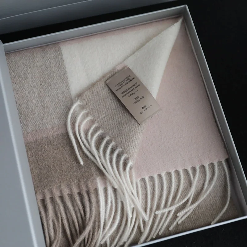 

Осенне-зимний теплый шерстяной шарф, модный бутиковый утолщенный шарф-шаль в британском стиле для пар, двойного назначения