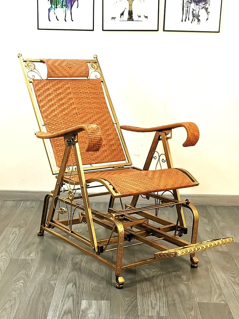 

Vine chair, rocking chair, carefree elderly person, indoor balcony, courtyard, nap, lazy person, backrest, iron art, cool rattan