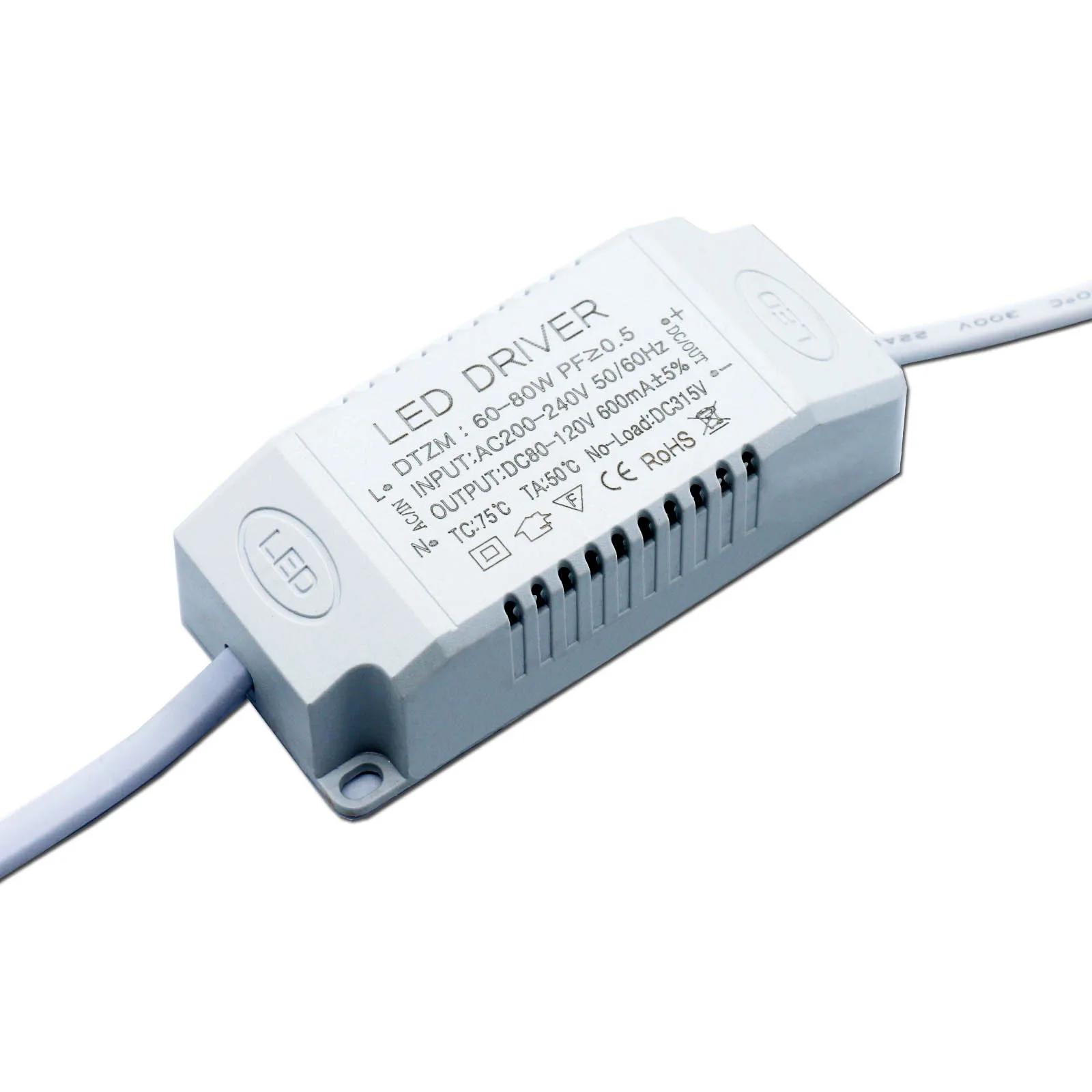 30-50W 60-80W sterownik LED 460mA 600mA transformator LED AC200V DC80-120V zasilacz do oświetlenia panelowego LED DIY