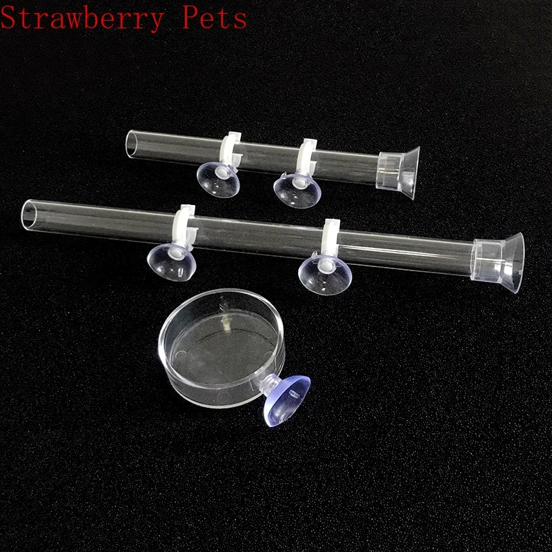 Transparent Aquarium Fish Tank Shrimp Food Feeding Circle Glass Feeder Floating Bottom Feeder Fish Shrimp