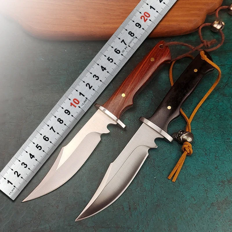 

7Cr13Mov Outdoor Survival Knife Outdoor Portable Knife PU Leather Sheath