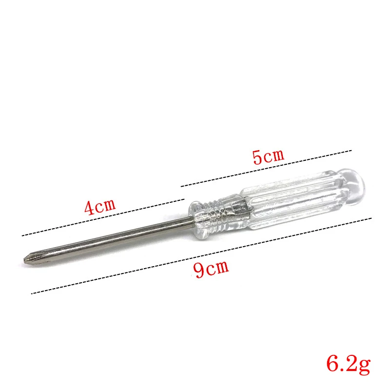 10Pcs Crystal Transparent Screwdriver Cross 9cm 12cm Shaped Transparent Handle Screwdriver for Mobile Phone Repair Toy Gift Tool