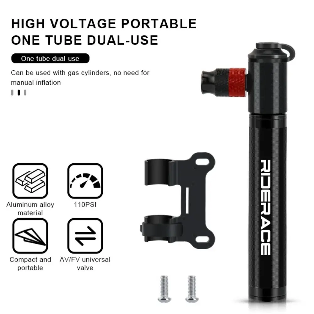 

Прочный велосипедный воздушный насос из алюминиевого сплава, черный портативный насос для велосипедных шин, легкий велосипедный напольный насос, аксессуары для велосипеда