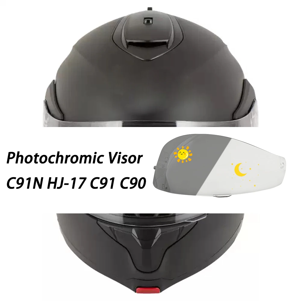 Motorcycle Helmet Photochromic Visor Fit for HJC C91N HJ-17 C91 C90 Helmet Visors Replacement Lens Accessories Windshield