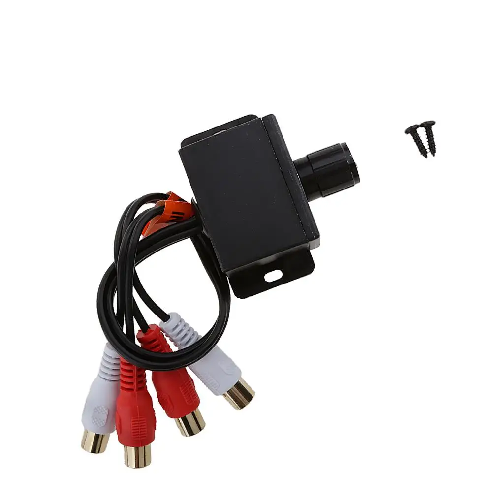 Car Audio Amplifier Adapter with 2 RCA Female Inputs And 2 RCA Female Outputs