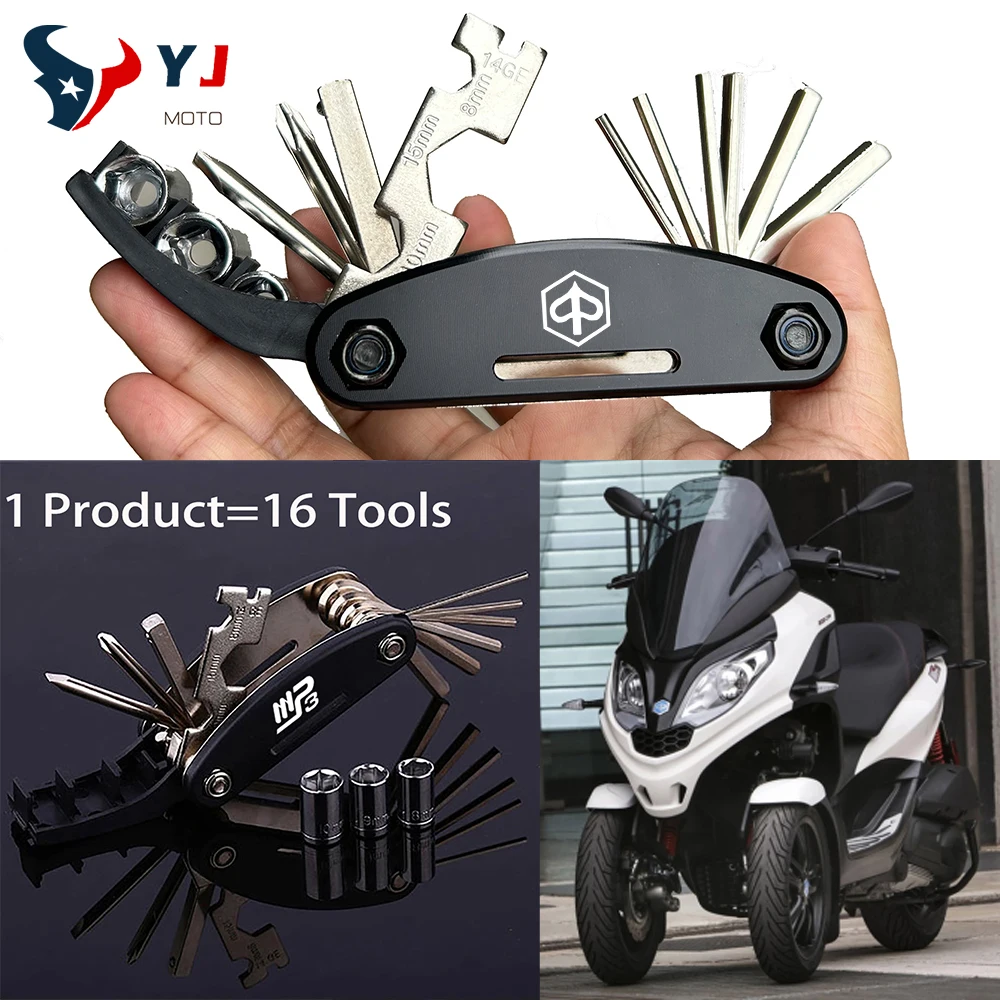 Moto Tool Wrench Screwdriver Set For Piaggio Mp3 300 500 3250 3400 3500 Liberty One 150 ZIP50 X7 X8 X9 Medley Tools Accessories