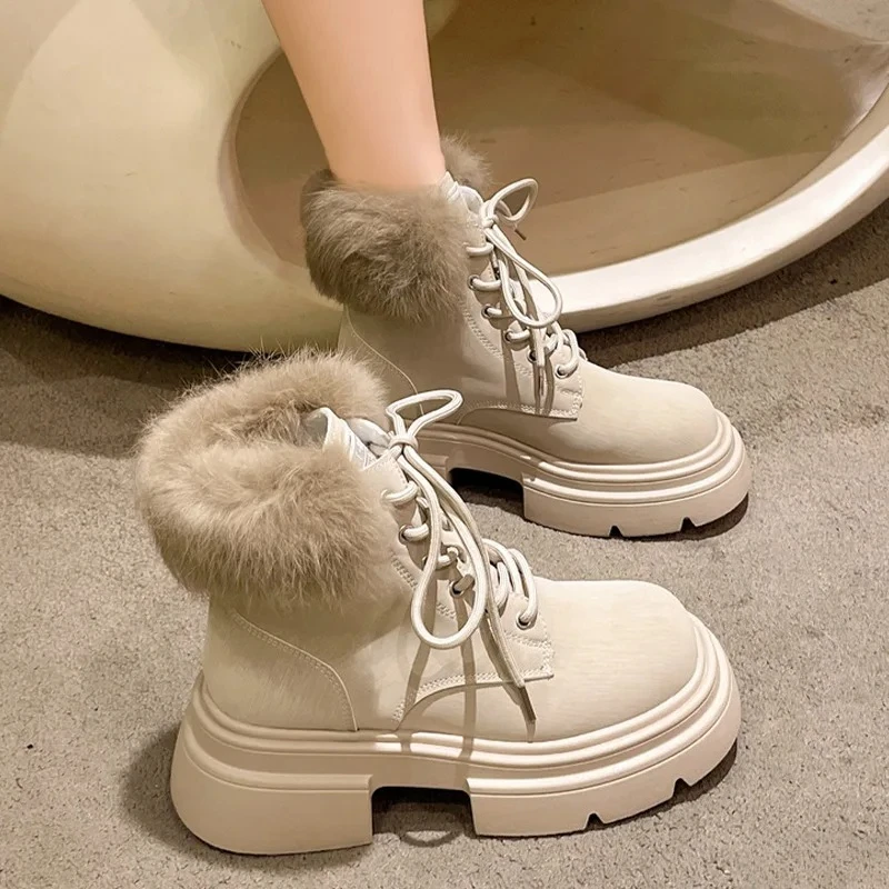 الشتاء المرأة الدافئة أفخم الثلوج الأحذية عالية الجودة الباردة برهان أحذية غير رسمية عالية الجودة الاتجاه بولي Leather جلد النساء حذاء من الجلد بوتاس Mujer #4