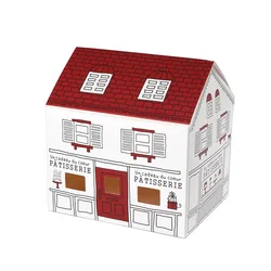 10/30/50pcs Paper Gift Box Hand-painted House Shaped Packaging Boxes DIY Candy Package for Wedding Birthday Supplies Party Decor