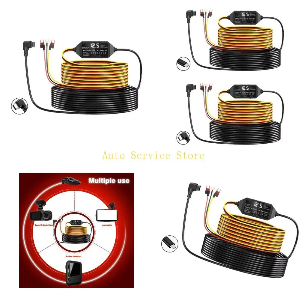462A Strong Type C Car Video Recorder Power Supply Cord With Built In And Heat Resistance