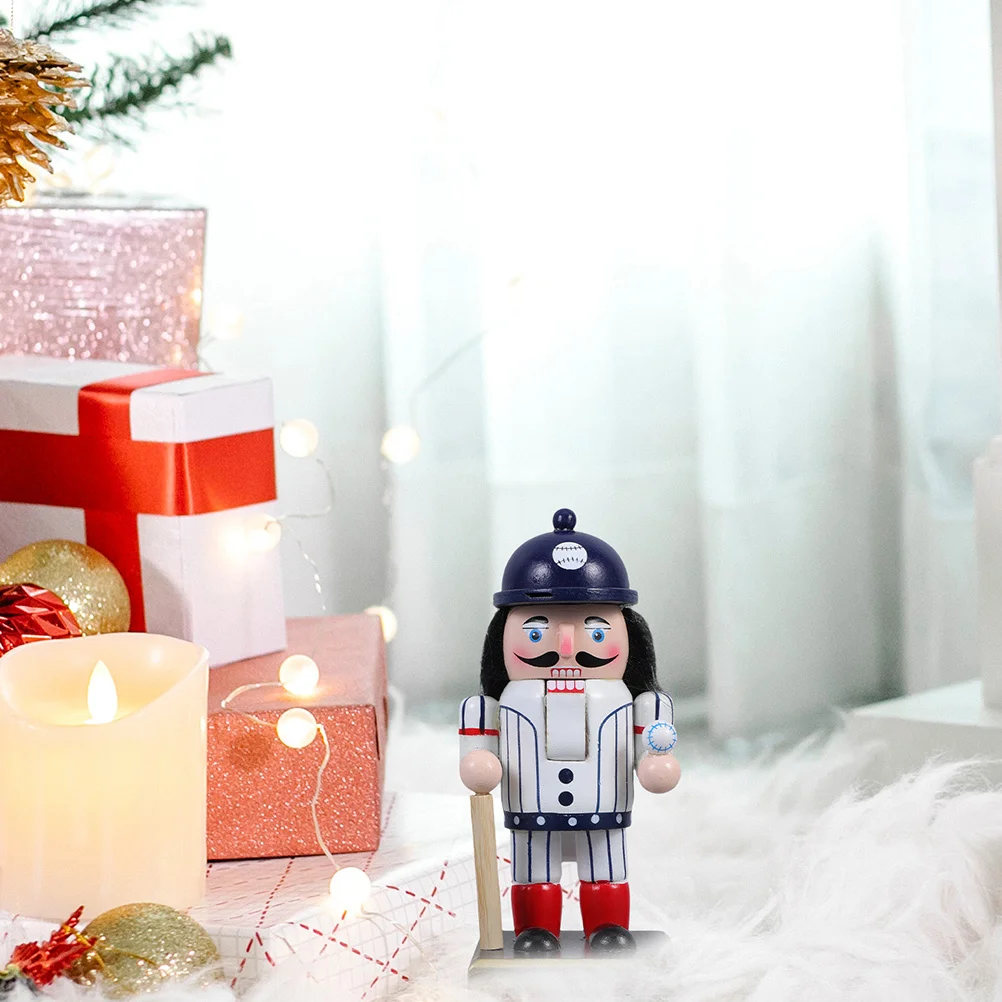 

Baseball Nutcracker Soldier Wooden Desktop Decoration Unique Party Supply Birthday Celebration Sports Lovers Nutcracker Baseball