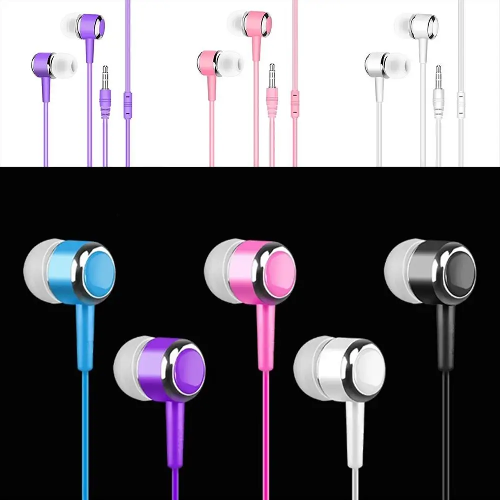 Portable 3.5mm In-ear Headphones Stereo High Definition Earphone Noise Canceling in Ear Wired Headset