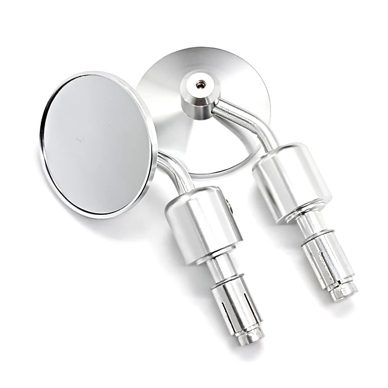 Motorbike Aaccessories Round Bar End Rear Mirrors Motorbike Scooters Rearview Mirror 2Pcs/Pair