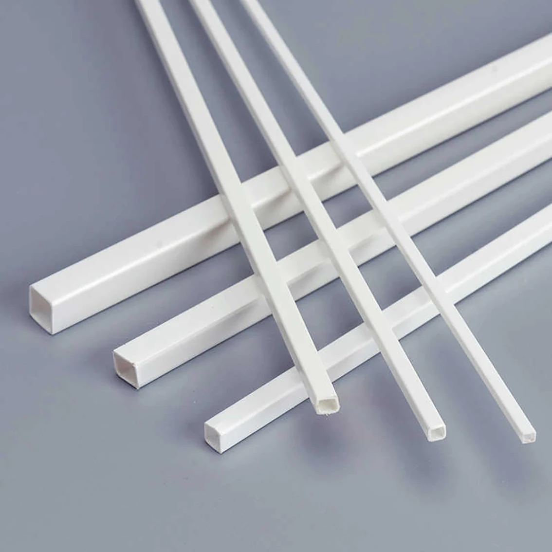 5-100pcs Length 250mm ABS Square Tube Plastic Hollow Tube 3*3/4*4/5*5/6*6mm DIY Handmade Sand Table Material Model Accessories