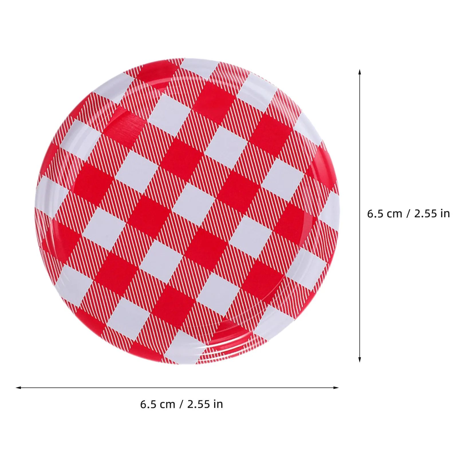 80Pcs Mason Jar Lids Red Gingham Twist Top Glass Cap Farmhouse Checkered Jam Cover Food  Canning Craft Cans Caps Replacement