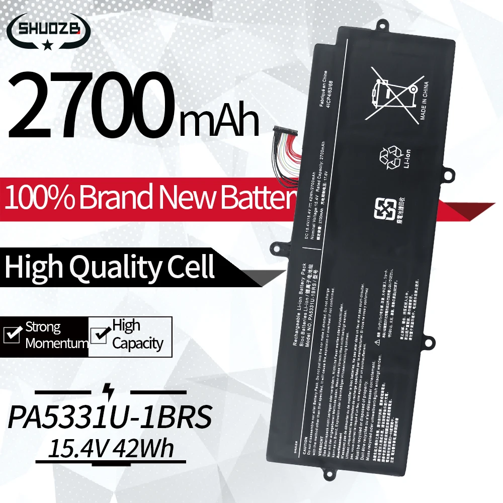 

Новый аккумулятор PA5331U-1BRS для ноутбука Toshiba Dynabook Portege A30-E Tecra A40-e1420 X30l-g R30-E R30-E-10K PA5331 4ICP4/63/68