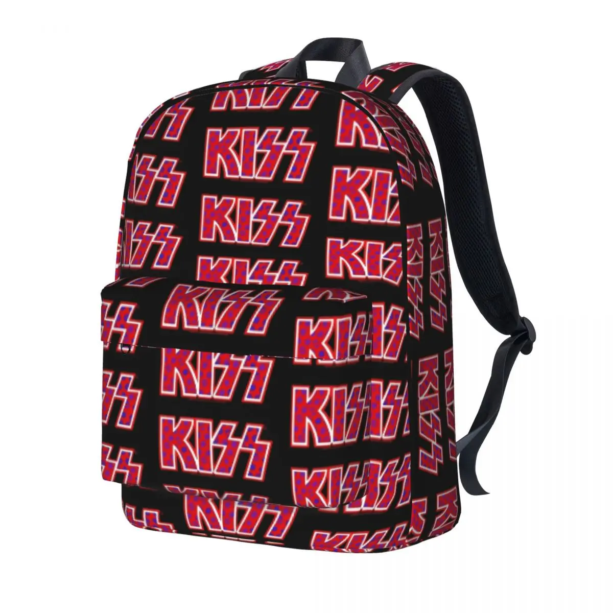 Kiss Band Backpack Red Lips Logo Workout Backpacks Men Novelty School Bags Designer Durable Rucksack